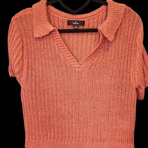 Lulu's Rose Knit Sweater with Collar